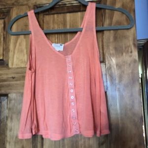 Peach colored crop top from pacsun